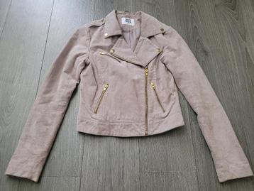 VERO MODA beige suède leren jasje maat XS ~ LL0030 beschikbaar voor biedingen
