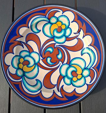 Zeldzaam mooi Gouda plateel Zuid Holland wandbord  beschikbaar voor biedingen
