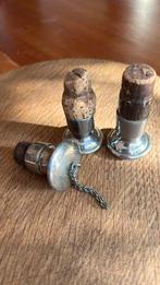 Verzilverde kurkhouders 3 stuks, Antiek en Kunst, Antiek | Goud en Zilver, Ophalen of Verzenden