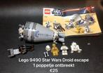 Lego Star Wars Droid Escape 9490, Kinderen en Baby's, Speelgoed | Duplo en Lego, Ophalen of Verzenden, Gebruikt, Complete set