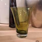 Vintage vaas in een groene kleur, fraai design, Ophalen of Verzenden