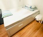 Ikea Brimnes bed, Wit, Tweepersoons, Ophalen of Verzenden, Zo goed als nieuw
