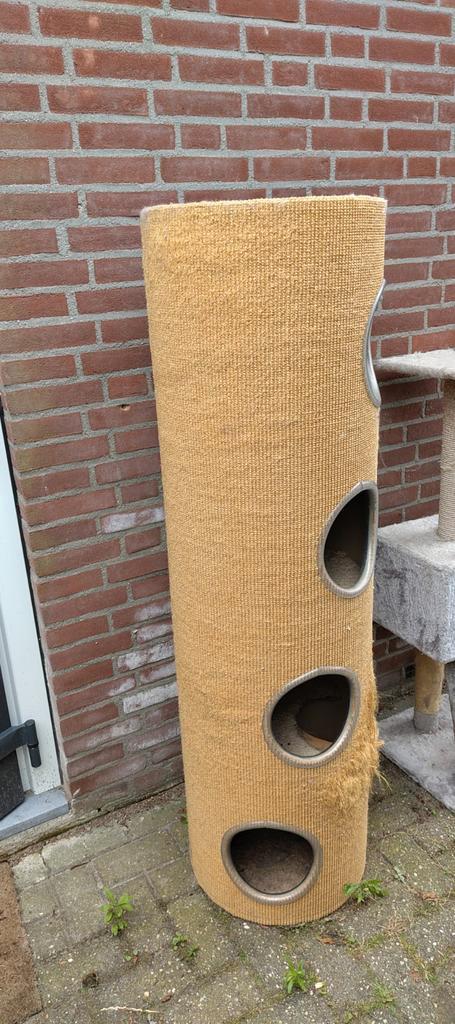 Zeer hoge krabton bruin 150cm hoog 43 diameter krabpaal, Dieren en Toebehoren, Krabmeubelen, Gebruikt, Krabton, Ophalen