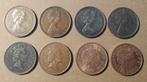 2 Pence Elizabeth II - 8 acht munt uit verschillende jaren, Postzegels en Munten, Munten | Europa | Niet-Euromunten, Setje, Goud