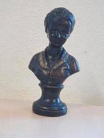 Beeldje Buste vrouw bronskleurig op sokkel, Ophalen