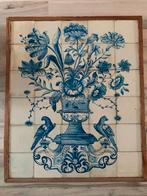 Antiek Tegeltableau Delfts blauw 30 tegels, 50x60 cm, Ophalen