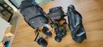 Nikon D3200 DSLR camera + 2 lenzen + flitser + tassen + acce, Ophalen of Verzenden, Zo goed als nieuw, Spiegelreflex, Nikon