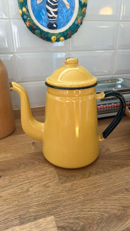Noda Horo Pottle emaille kan ambachtelijk handmade Japan, Huis en Inrichting, Keuken | Servies, Gebruikt, Overige typen, Overige stijlen
