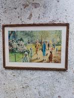 Oude prent met dames in kleding jaren 20/30, Ophalen of Verzenden