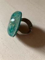 Unieke verstelbare turquoise ring, cadeautip!, Ophalen, Overige materialen, Overige kleuren, Nieuw