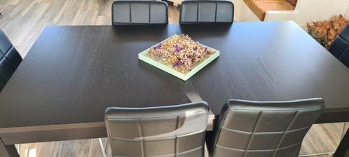 eettafel (uitschuifbaar), Huis en Inrichting, Tafels | Eettafels, Zo goed als nieuw, 50 tot 100 cm, 200 cm of meer, Vijf personen of meer
