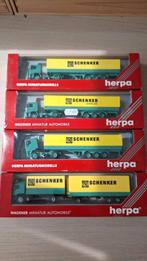 4 x Schenker 1:87 herpa, Ophalen of Verzenden, Zo goed als nieuw, Bus of Vrachtwagen, Herpa
