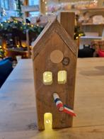 Houten Lichthuisje - 25cm Hoog - Sfeervol, Ophalen of Verzenden