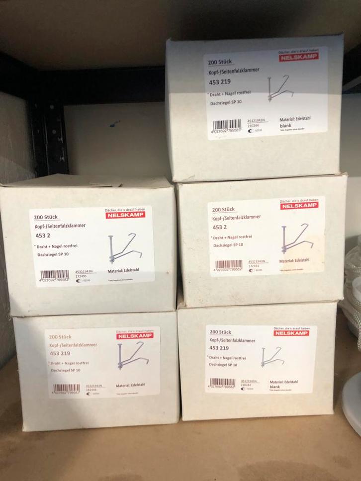 Nelskamp Dakpan haken RVS - 200 stuks x 5, Doe-het-zelf en Verbouw, IJzerwaren en Bevestigingsmiddelen, Nieuw, Spijkers, Minder dan 50 mm