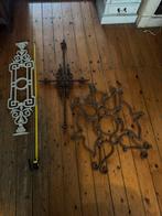 3 grote oude /antieke zware metalen tuin ornamenten, Ophalen of Verzenden