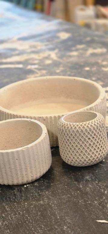 Beton kaarsen/fruit/sier set beschikbaar voor biedingen