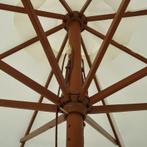 Parasol met houten paal 330 cm zandwit gratis bezorgd, Tuin en Terras, Nieuw, Ophalen of Verzenden, Stokparasol, 3 tot 4 meter