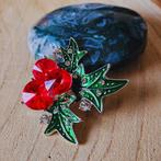 Broche, Speldje, Kerst hulst, Cadeau, Verzamelen, D, Overige materialen, Ophalen of Verzenden, Zo goed als nieuw