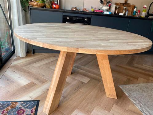 Ronde eettafel WOOOD Rhonda diameter 130cm, Huis en Inrichting, Tafels | Eettafels, Gebruikt, 100 tot 150 cm, 100 tot 150 cm, Vijf personen of meer