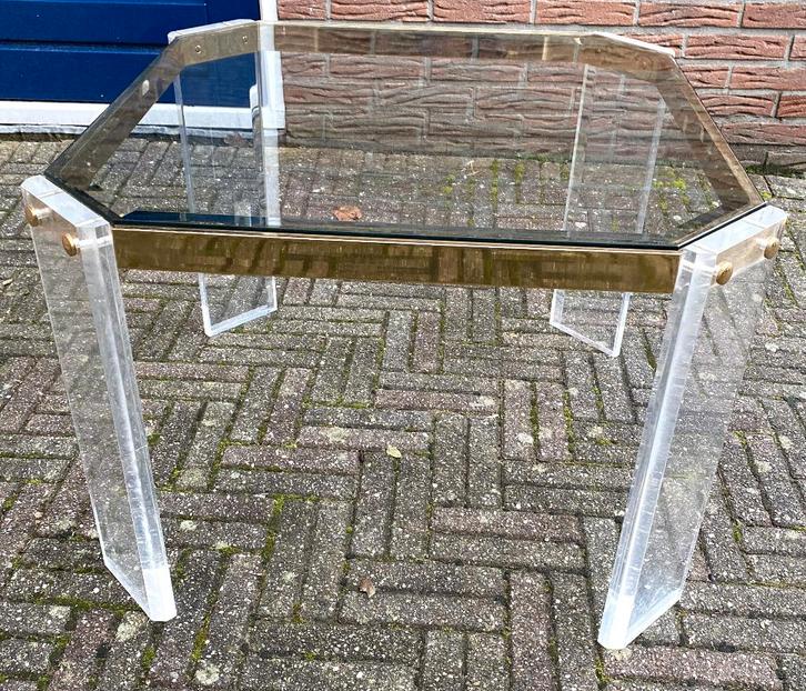 Leuke Franse Salon /Hoek Tafel ( vintage retro mid century ), Huis en Inrichting, Tafels | Salontafels, Gebruikt, 50 tot 75 cm