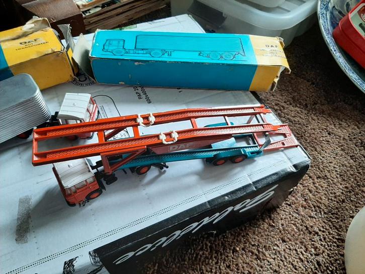 Vintage Daf Auto Transporter, Hobby en Vrije tijd, Modelauto's | 1:18, Ophalen of Verzenden