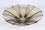 Art Deco fruitschaal persglas Walther Athene rookkleur 30cm, Ophalen of Verzenden