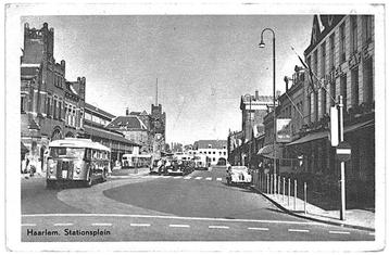 959816 Haarlem Stationsplein Nh 1955 Zegel verwijderd beschikbaar voor biedingen