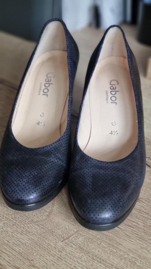 Plateau Pump Gabor maat 4,5 (37,5) met hak ca. 7 cm, Kleding | Dames, Schoenen, Zo goed als nieuw, Pumps, Blauw, Ophalen of Verzenden