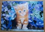 Puzzel 500 stukjes - Clementoni - Ginger cat in flowers, Ophalen of Verzenden, 500 t/m 1500 stukjes, Zo goed als nieuw, Legpuzzel