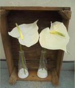 VAAS VINTAGE 1990 TAPS 18,5x dia 7,5 cm Flamingobloem set 2, Ophalen of Verzenden