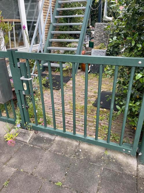 Groen ABC hekwerk in diverse breedtes. Compleet., Tuin en Terras, Tuinhekken en Hekwerk, Zo goed als nieuw, Spijlenhekwerk, IJzer