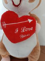 AH hamster valentijn met hart I love you 40 cm, Ophalen of Verzenden