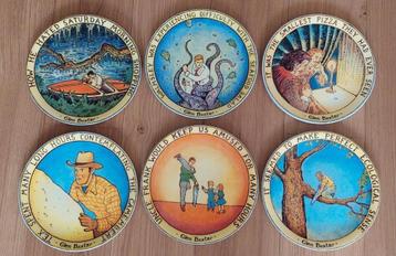 6 borden van Glen Baxter - collectorsitem beschikbaar voor biedingen