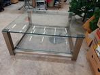 Prachtige bronzen salontafel met 2 glasplaten., Huis en Inrichting, Tafels | Salontafels, Ophalen, 100 tot 150 cm, 50 tot 100 cm