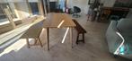 Dining Table Set (IKEA Lisabo, 2 bench, 1 brown chair), Ophalen, Gebruikt, IKEA, Minder dan 4 stoelen