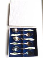 Antieke lepel set , 6 stuks , silver plated in originele doo, Antiek en Kunst, Ophalen of Verzenden