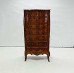 Louis XV Notenhouten Ladenkast met Marmeren Blad, Huis en Inrichting, Ophalen, Gebruikt, 5 laden of meer, 100 tot 150 cm