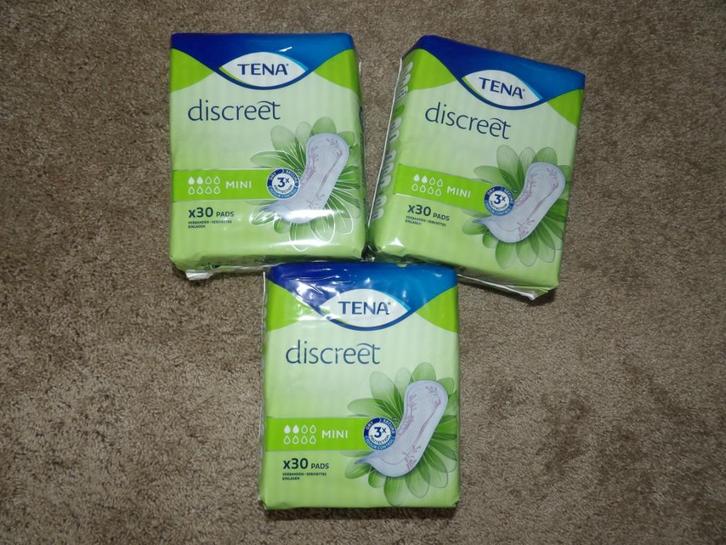 TENA LADY DISCREET MINI 3 x 30 stuks = 90 stuks voor 12,00, Diversen, Verpleegmiddelen, Nieuw, Ophalen of Verzenden