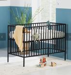 Ledikant 60x120 zwart staal, Kinderen en Baby's, Babywiegjes en Ledikanten, Ophalen of Verzenden, Gebruikt, Ledikant