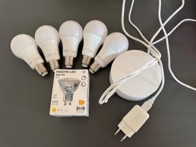 IKEA TRÅDFRI LED Lampen + Hub en Afstandsbediening, Huis en Inrichting, Lampen | Losse lampen, Zo goed als nieuw, Led-lamp, Minder dan 30 watt