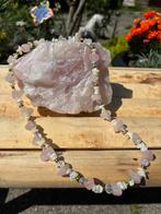 Rozenkwarts Edelsteenketting Zelfgemaakt Statement, Ophalen of Verzenden, Nieuw