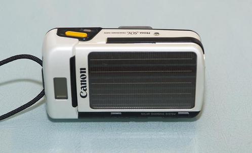 Canon Prima Sol, panorama-date, met zonnepaneel in OVP, Audio, Tv en Foto, Fotocamera's Analoog, Gebruikt, Compact, Canon, Ophalen of Verzenden
