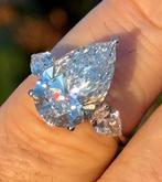 Witgouden ring met VS2 diamant van maar liefst 6.07 caraat!, Wit, Nieuw, Ophalen of Verzenden, 17 tot 18