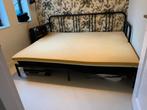 FYRESDAL Bed / slaapbank - Bed / Sofabed with mattress, Huis en Inrichting, Ophalen, Gebruikt, Zwart, Tweepersoons