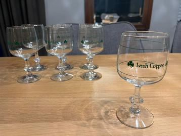 7 Irish Coffee glazen klaverblad vintage Ierse stijl beschikbaar voor biedingen