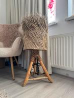 Ibiza bohemian sfeer lamp: rotan en houten vloerlamp, Huis en Inrichting, Lampen | Vloerlampen, Ophalen, Bohemian, ibiza, boho, Scandinavische of landelijke stijl
