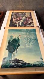 2 oude schoolplaten poster., Antiek en Kunst, Verzenden, Natuur en Biologie
