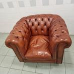 Chesterfield Bendic club fauteuil cognac leer + BEZORGING, Huis en Inrichting, Gebruikt, Chesterfield, Ophalen of Verzenden, 100 tot 125 cm
