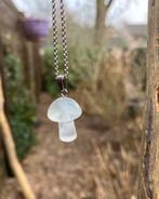 Kettinghanger FLUORIET paddenstoel 🍄‍🟫💎, Overige kleuren, Nieuw, Ophalen of Verzenden, Steen of Mineraal