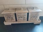 Plateau met 3 houten bakjes (NIEUW), Ophalen of Verzenden, Nieuw